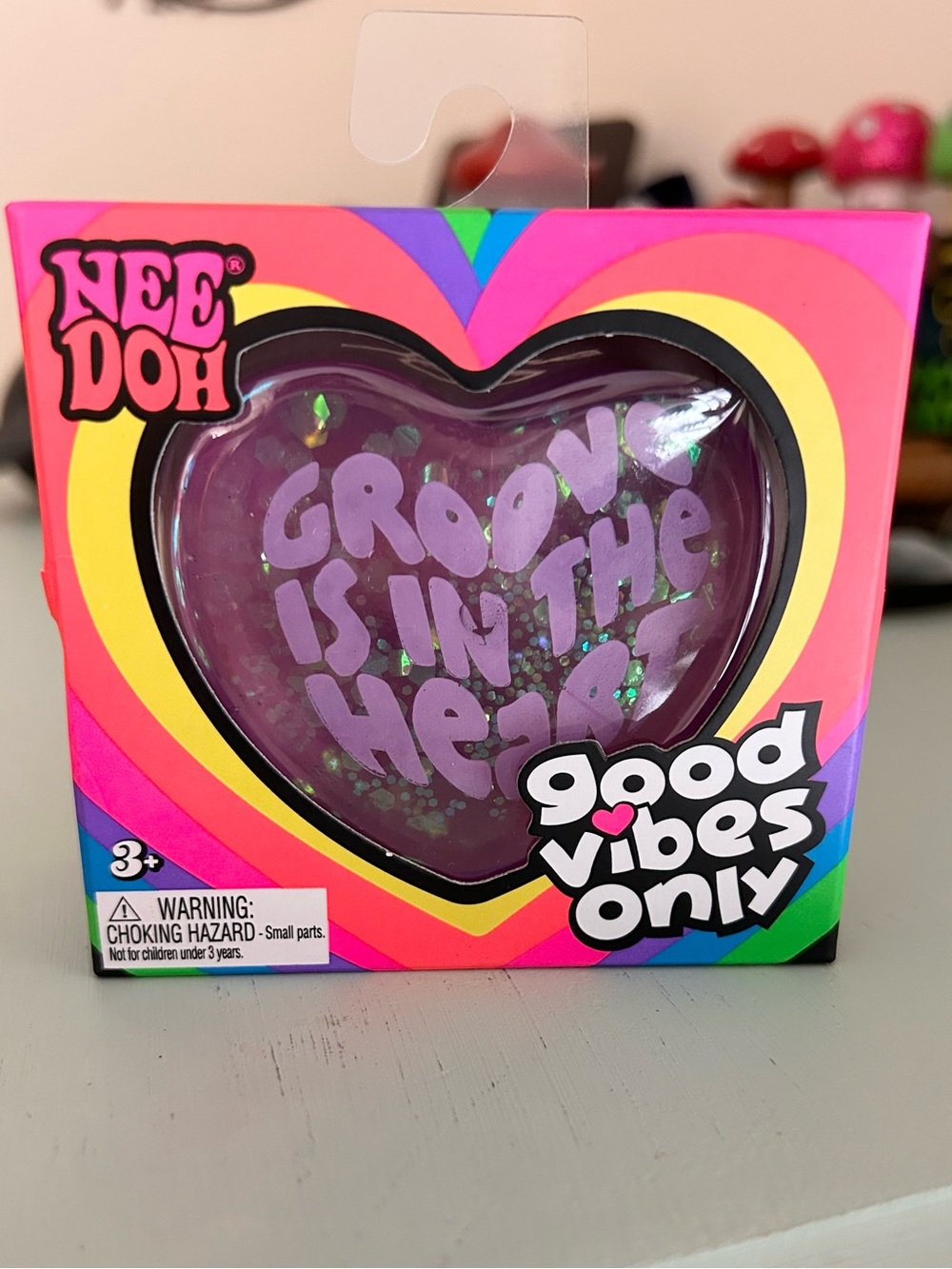 Purple NEEDOH Heart - Good Vibes Only Heart Squishy